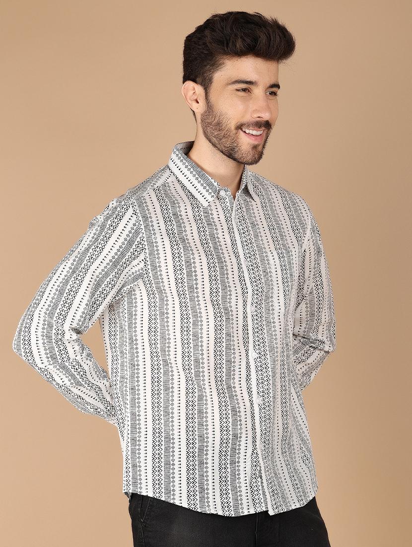 white printed casual shirt - 21178478 -  Standard Image - 1