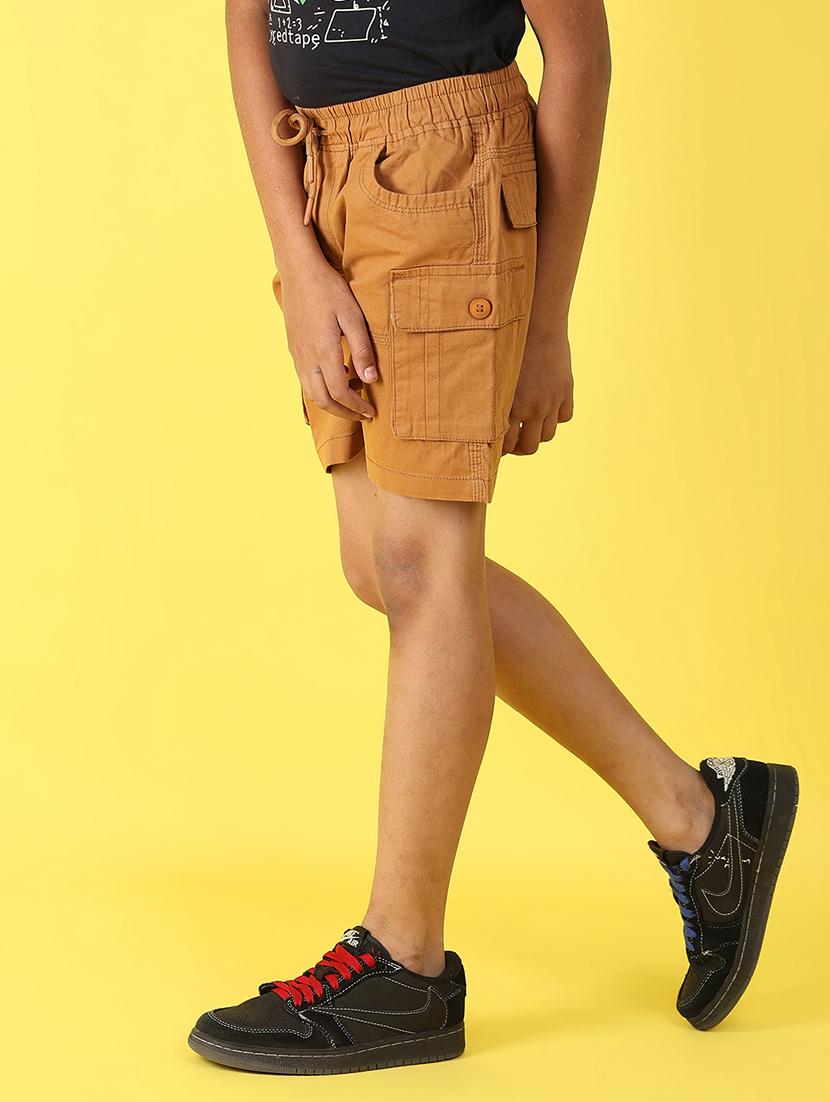 boys khaki cotton shorts  - 21178505 -  Standard Image - 1
