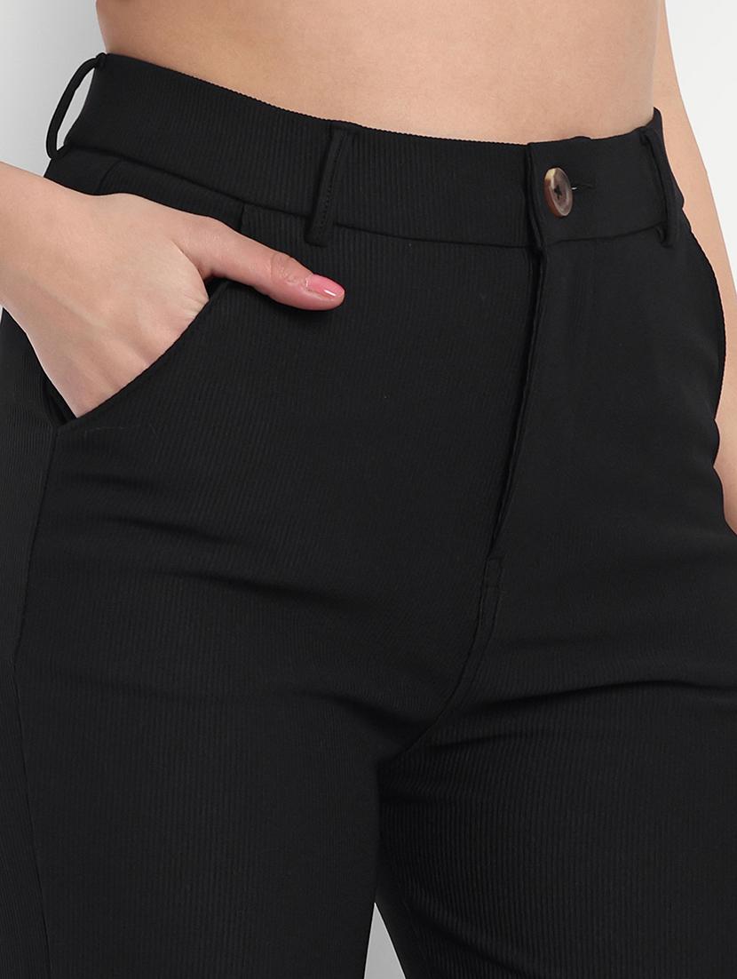 black cotton wide leg trouser - 21179976 - Standard Image - 4