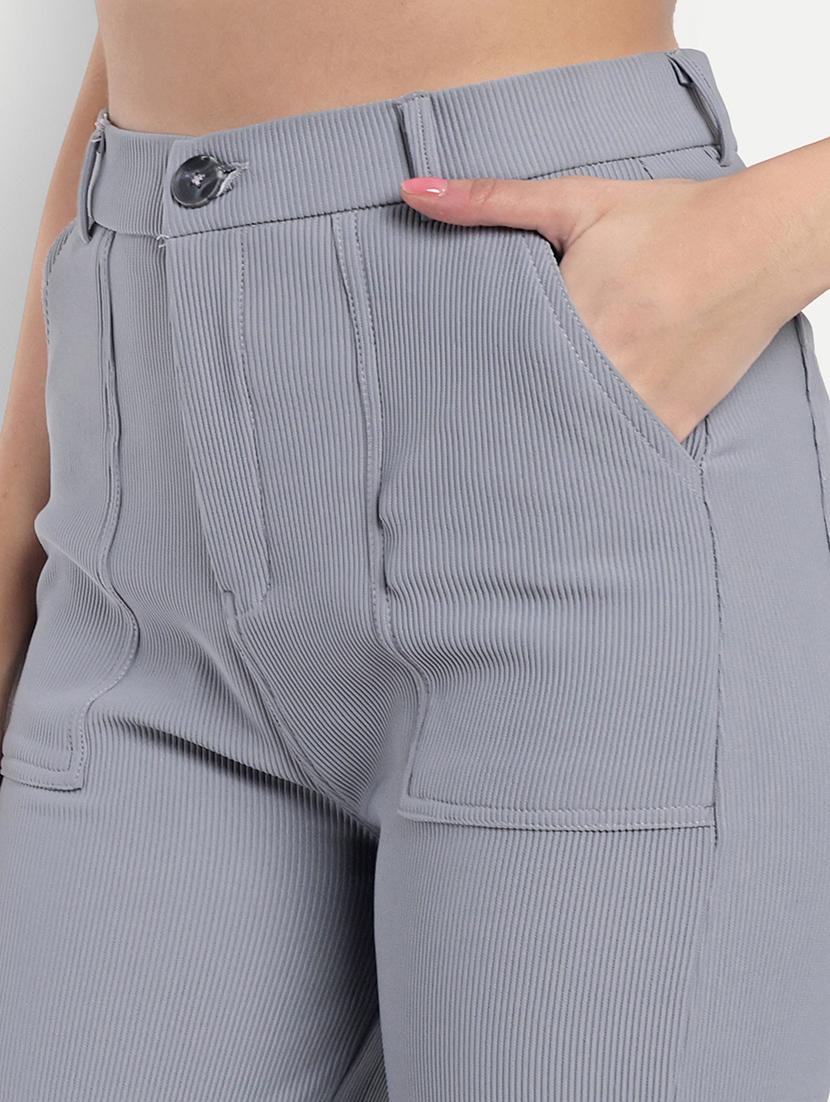 grey cotton cargos trouser - 21180111 - Standard Image - 4