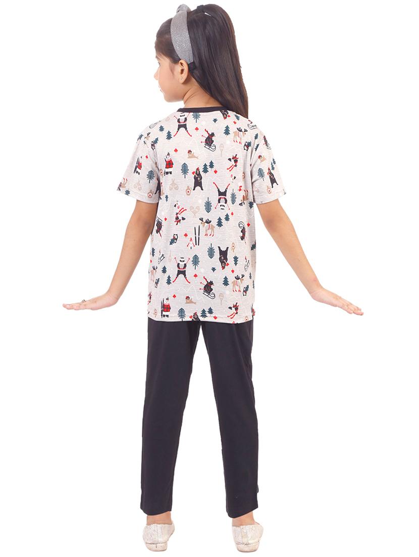 kids printed t-shirt & pajama set  - 21180559 -  Standard Image - 1