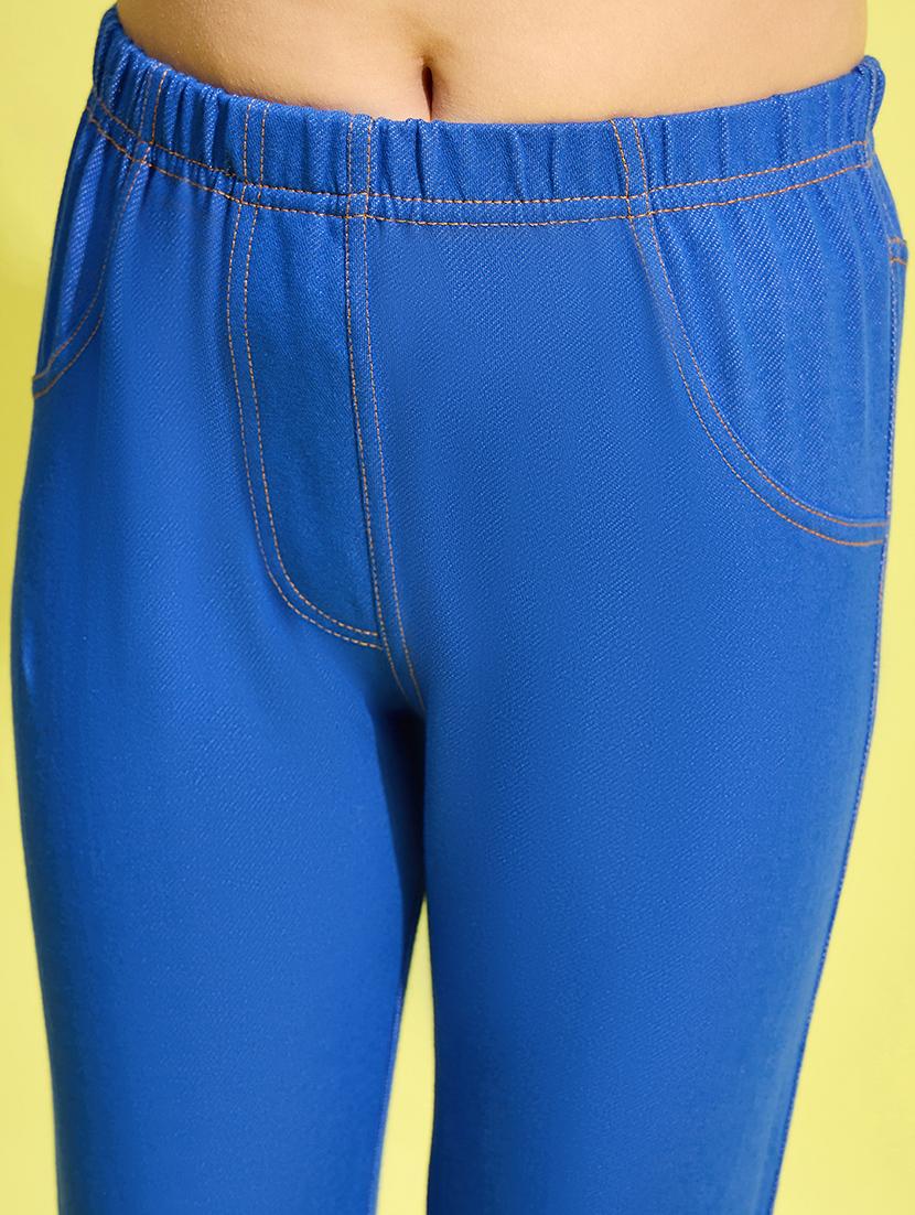 blue cotton blend full length set - 21180723 - Standard Image - 4