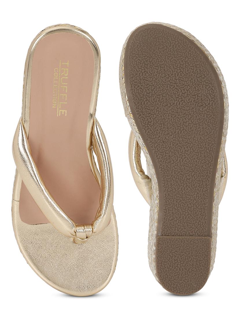 gold slip on sandal - 21180940 - Standard Image - 6