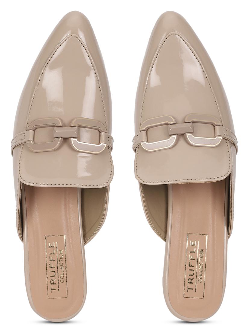nude brown slip on sandal - 21180952 - Standard Image - 4