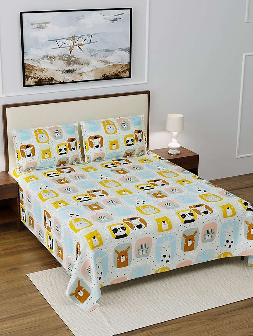 double queen bedsheet with 2 pillow covers