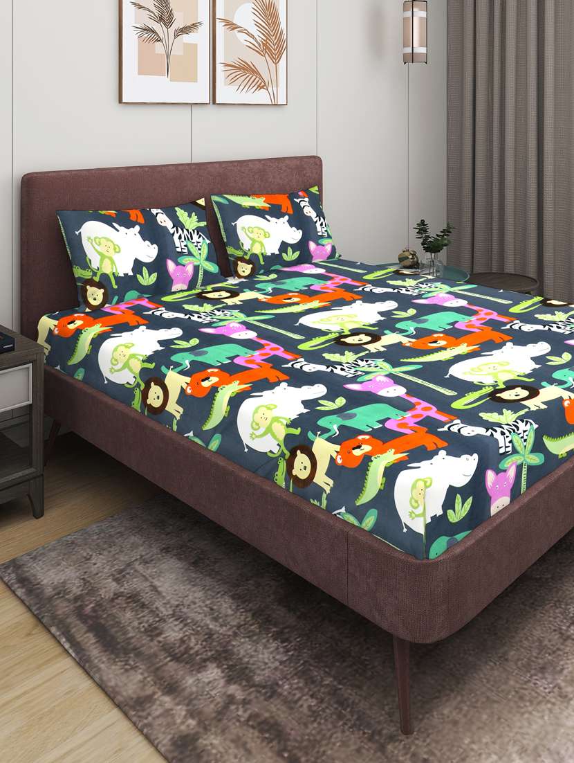 double queen bedsheet with 2 pillow covers