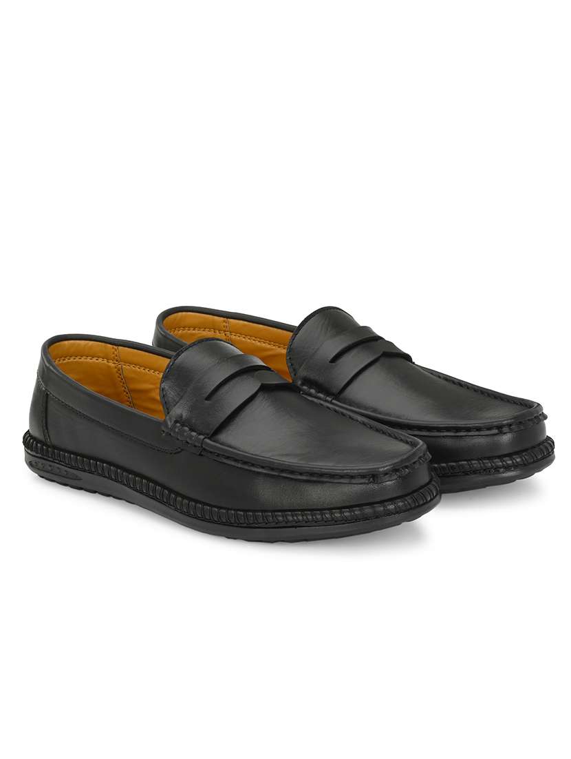 black slip on loafers - 21181375 -  Standard Image - 1