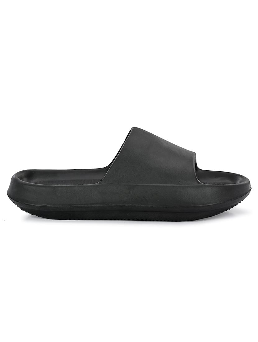 black eva slip on flip flops - 21181378 - Standard Image - 1