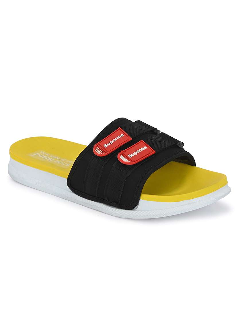 yellow synthetic slip on flip flops - 21181384 -  Zoom Image - 0