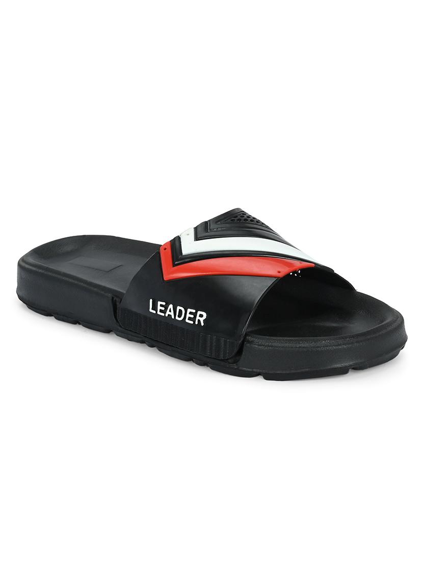 black synthetic slip on flip flops - 21181408 - Standard Image - 1