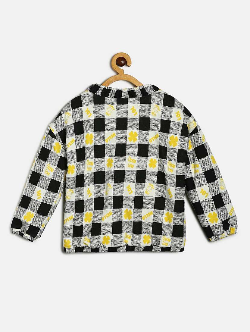 black  printed long sleeves jacket - 21182825 -  Standard Image - 1