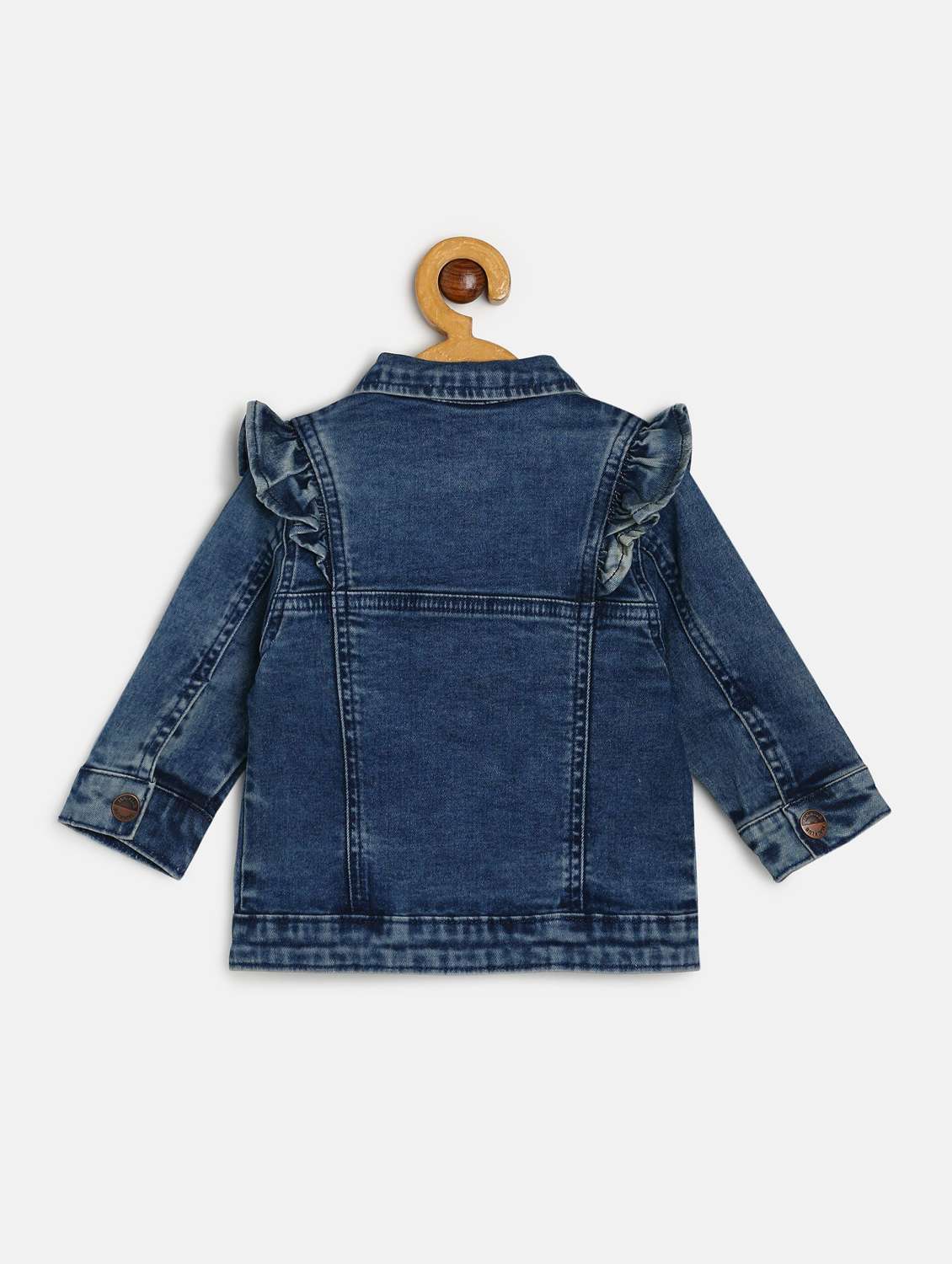 blue solids long sleeves jackets - 21182948 -  Standard Image - 1