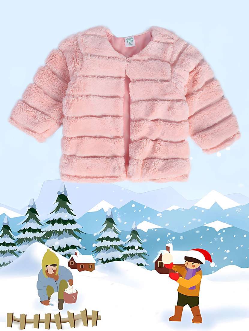 pink solids long sleeves jackets