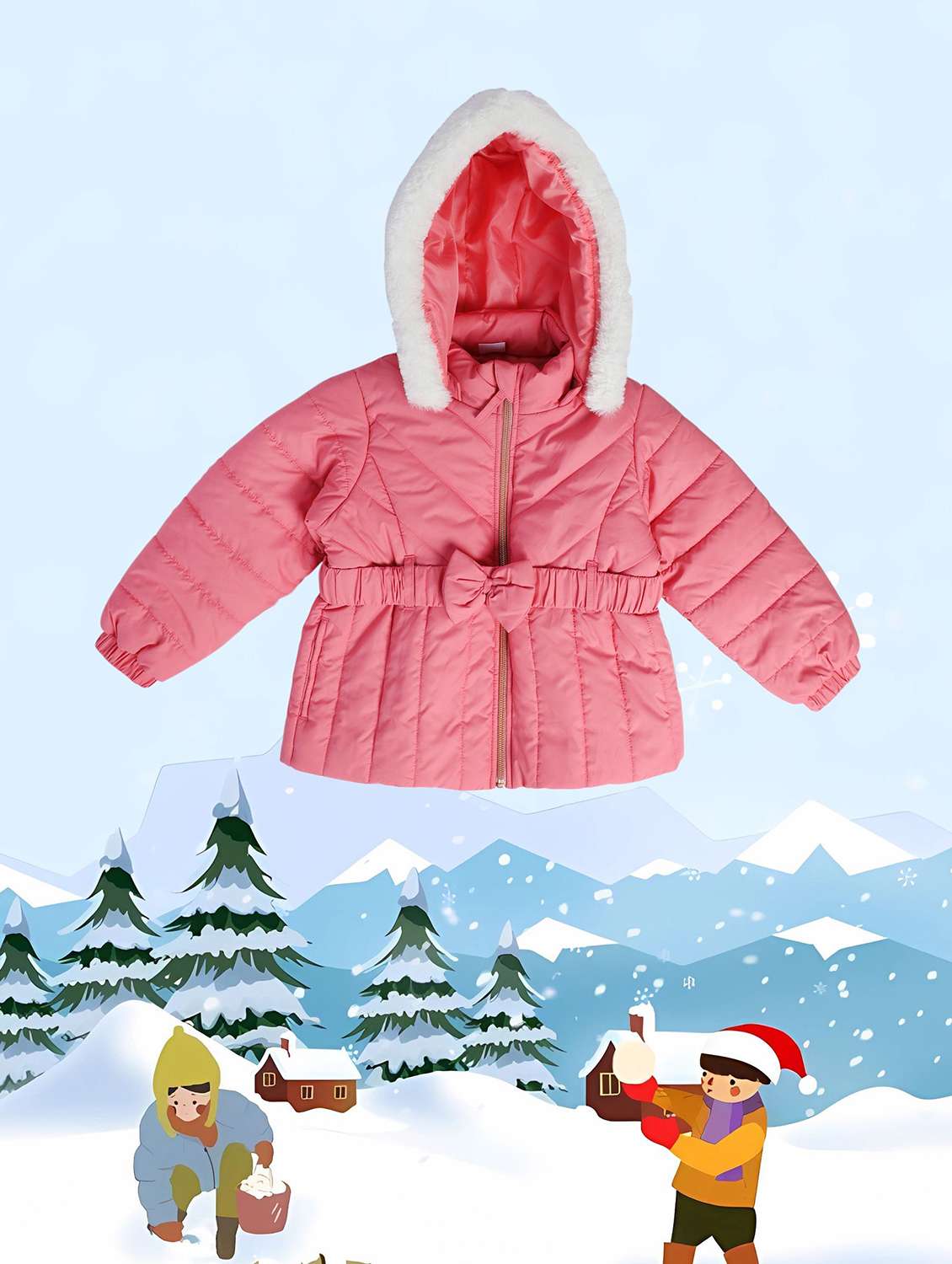 pink solids long sleeves quilted jackets - 21182953 - Standard Image - 1