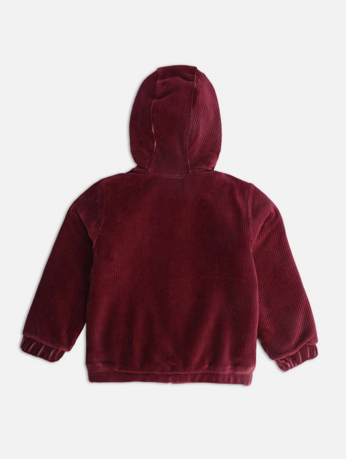 maroon cotton blend regular jackets & coat - 21183193 -  Standard Image - 1