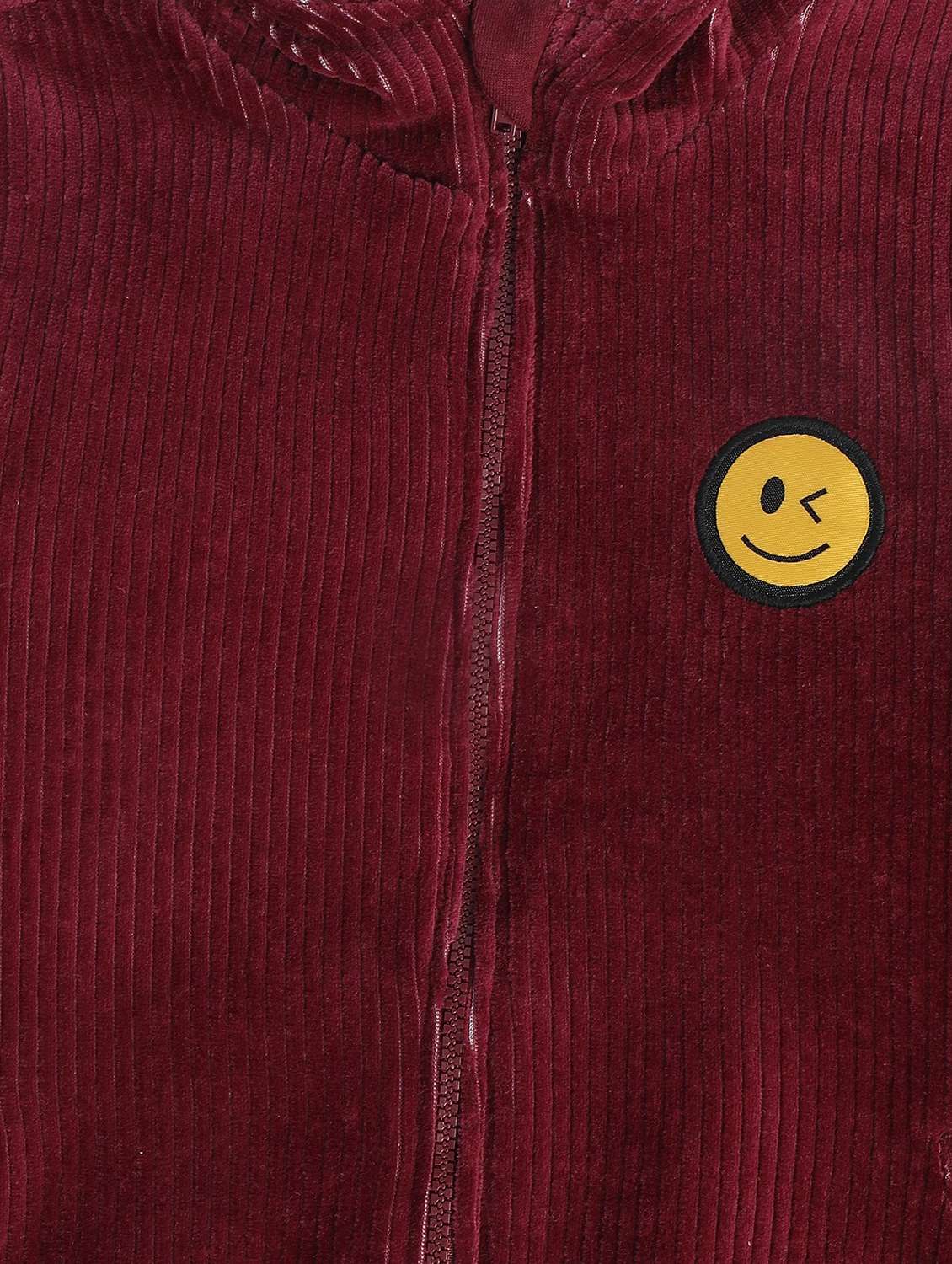 maroon cotton blend regular jackets & coat - 21183193 -  Standard Image - 4