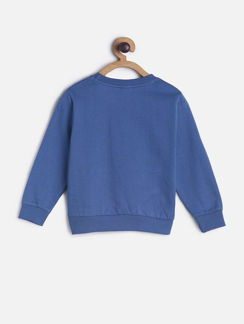 kids front print round neck sweatshirt - 21183291 - Standard Image - 1