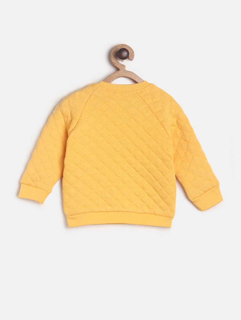 yellow cotton plain sweatshirt - 21183313 -  Standard Image - 1