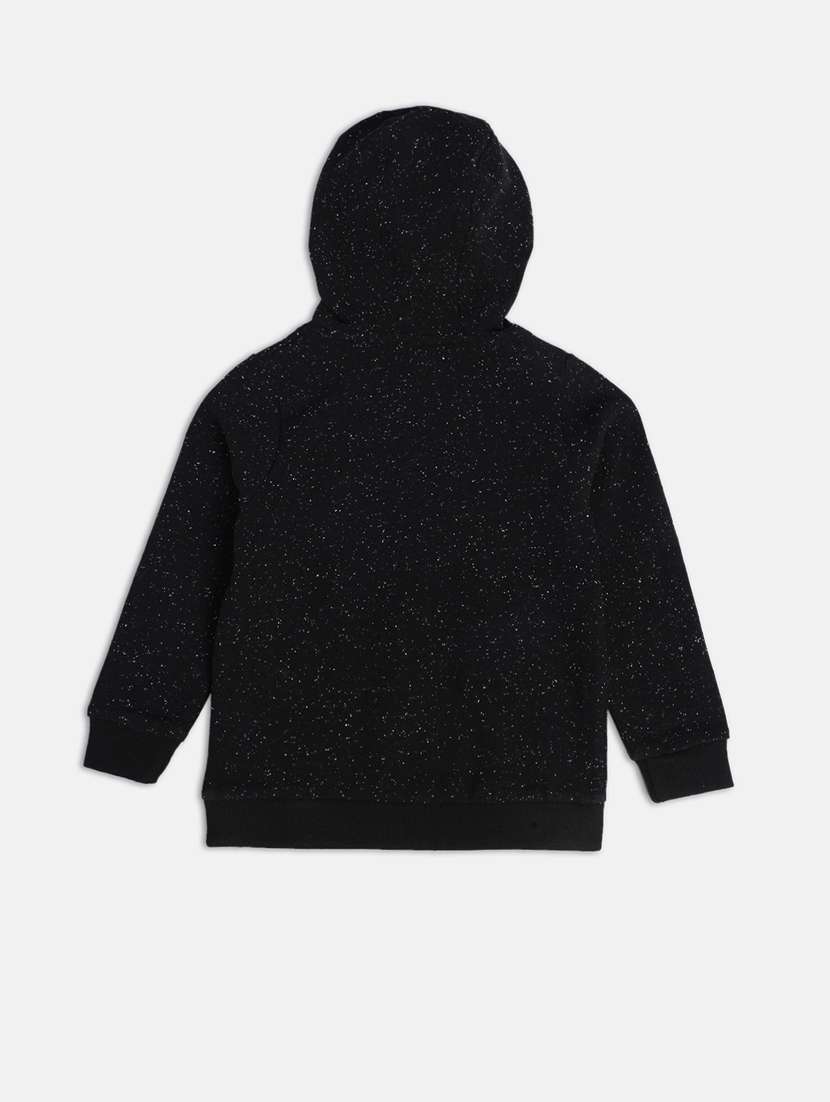 black cotton blend front print sweatshirt - 21183488 -  Standard Image - 1