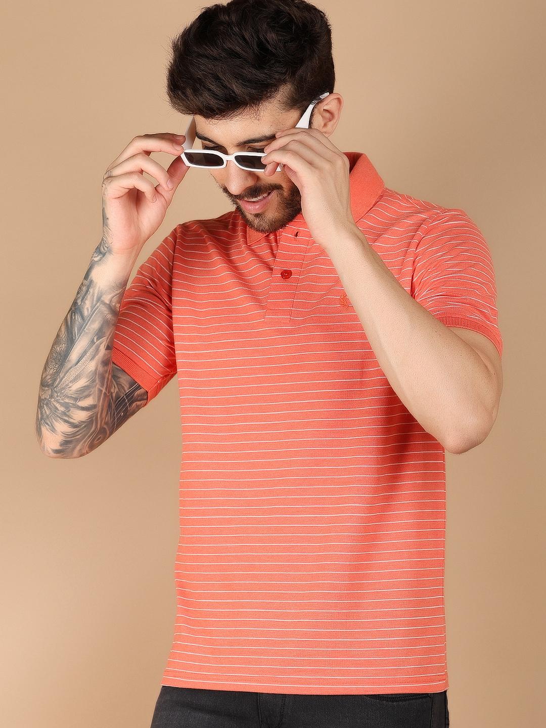 coral cotton front print tshirt - 21183672 -  Standard Image - 1