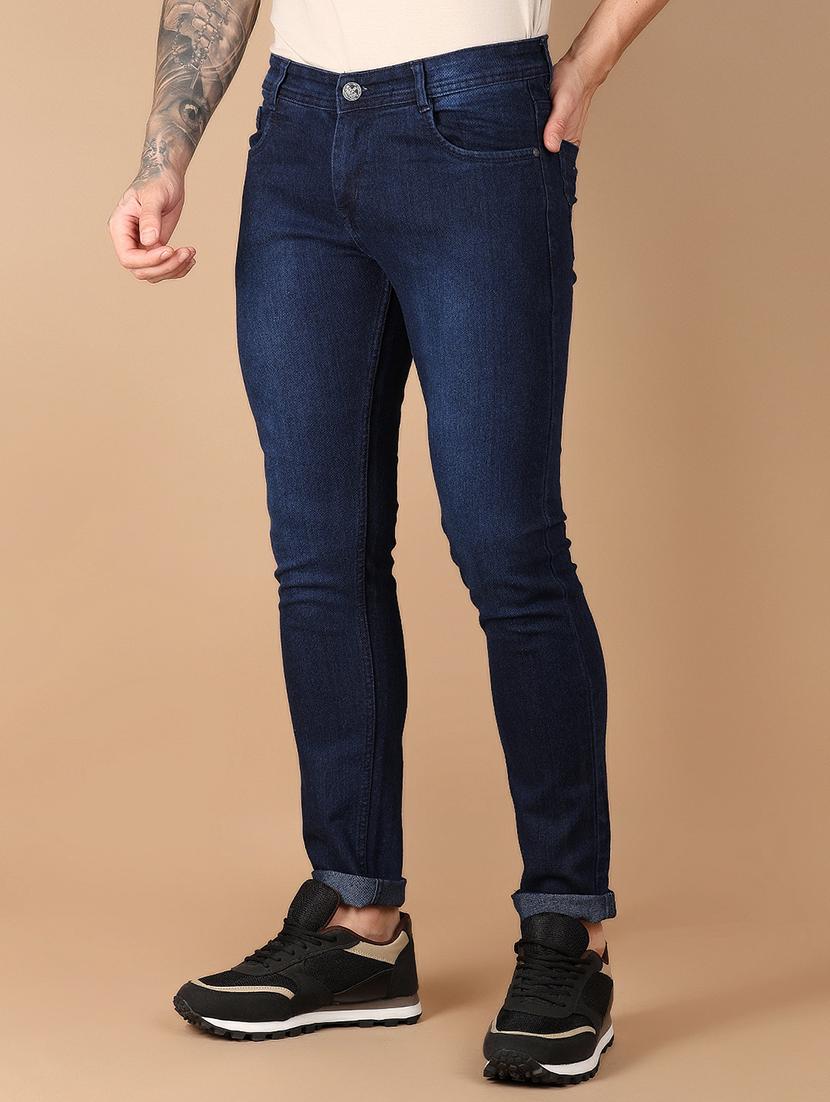 men mid rise plain denim jeans - 21183673 - Standard Image - 1