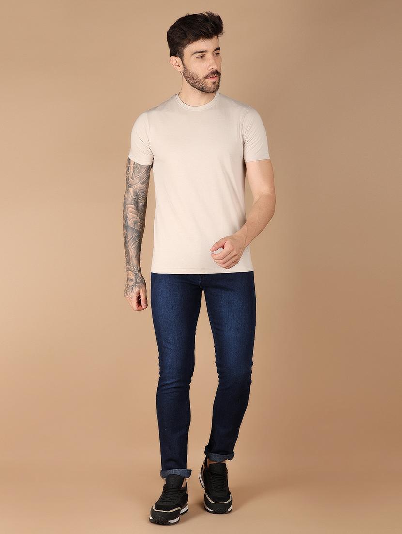 men mid rise plain denim jeans - 21183673 - Standard Image - 4