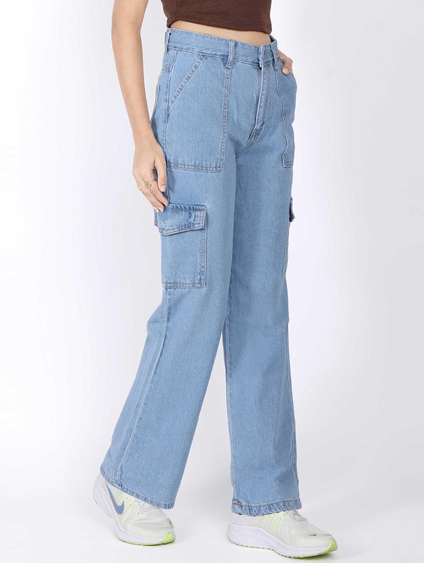 light blue solid denim jeans - 21184803 -  Standard Image - 1