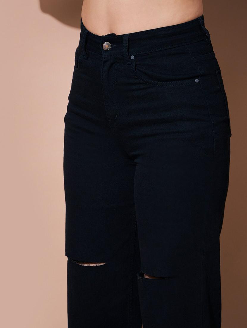 black solid denim jean - 21185501 - Standard Image - 4
