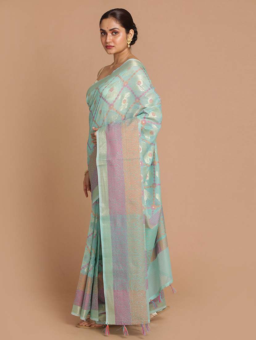 women self design bordered saree with blouse - 21185569 - Standard Image - 1