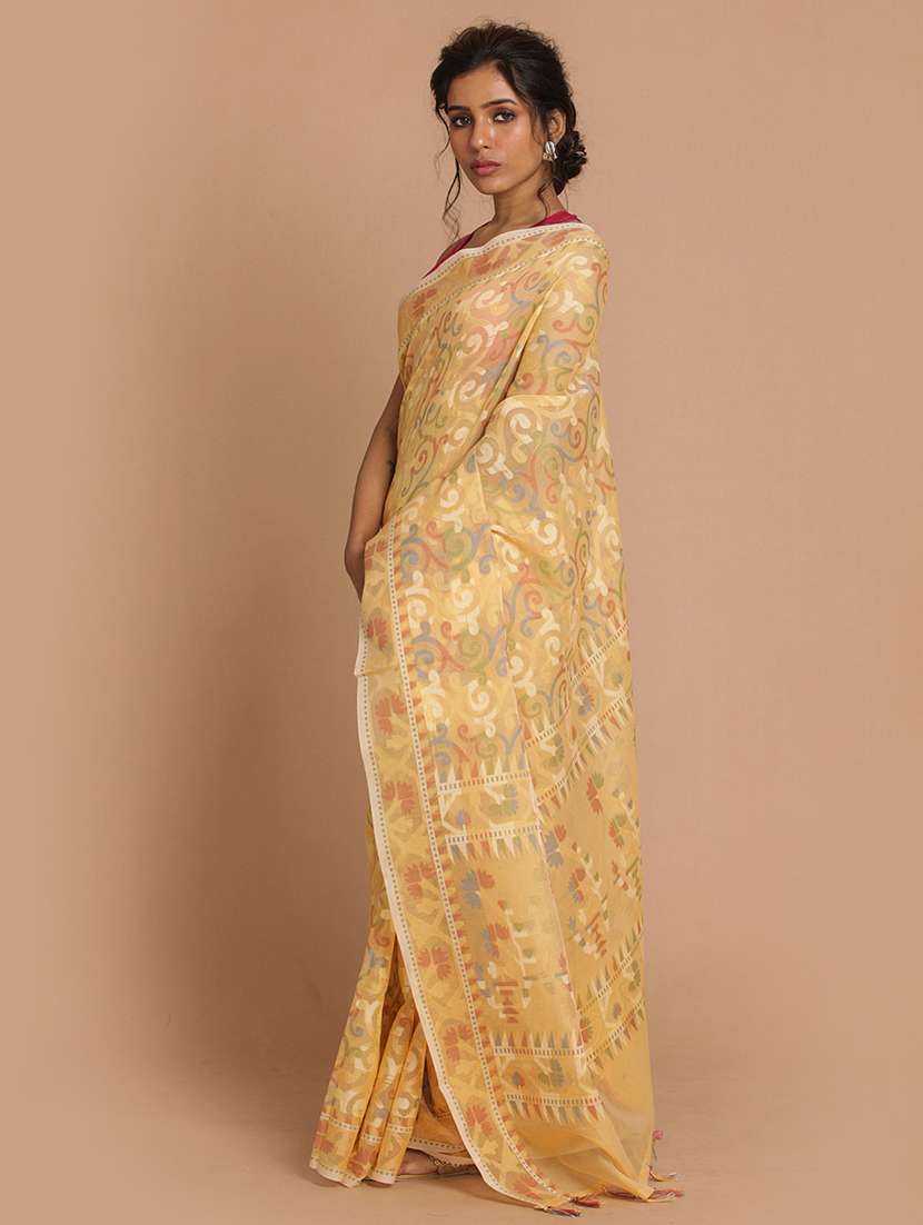 women self design handloom saree with blouse - 21185586 -  Standard Image - 1