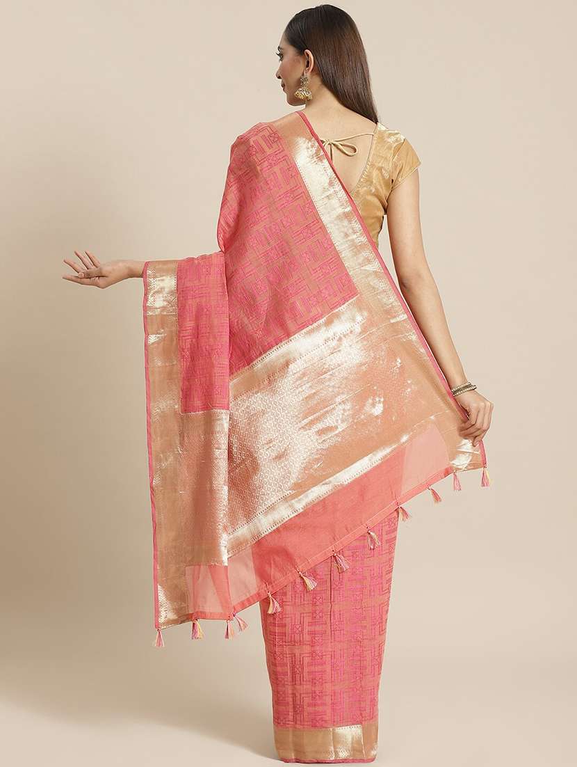 women self design bordered saree with blouse - 21185617 -  Standard Image - 1