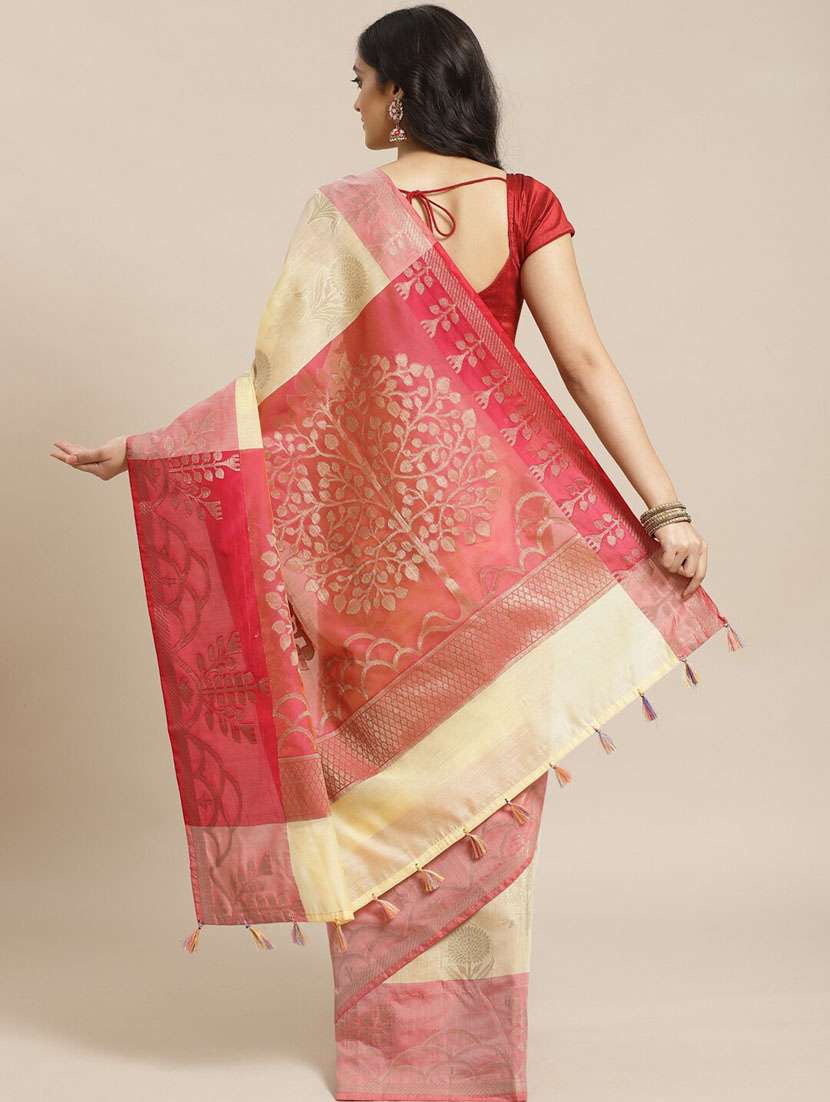 women self design bordered saree with blouse - 21185622 -  Standard Image - 1