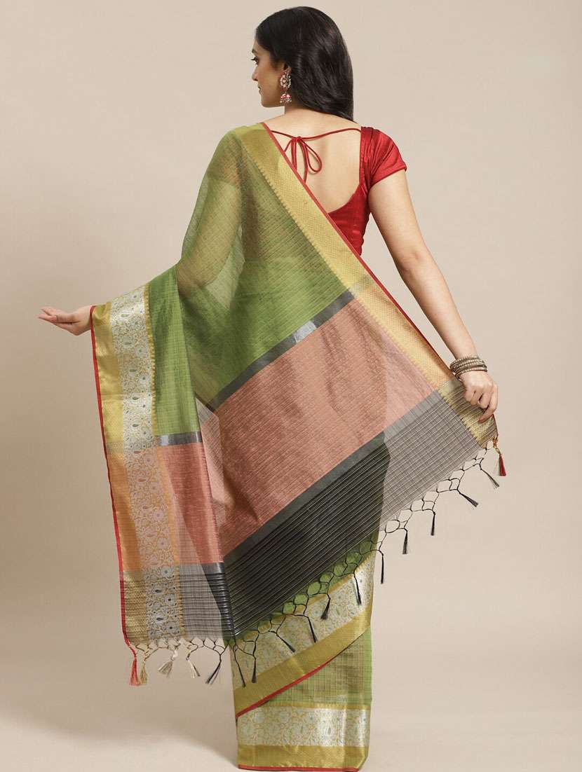 women self design bordered saree with blouse - 21185634 -  Standard Image - 1