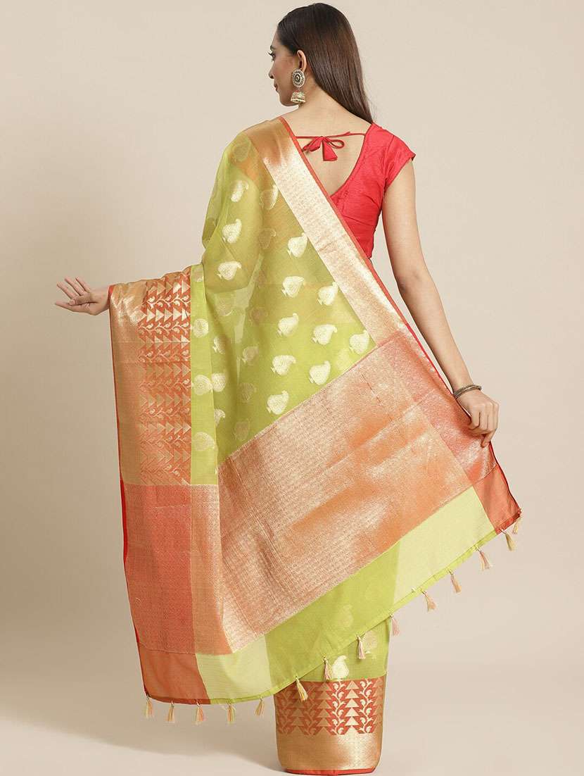 women self design bordered saree with blouse - 21185636 -  Standard Image - 1