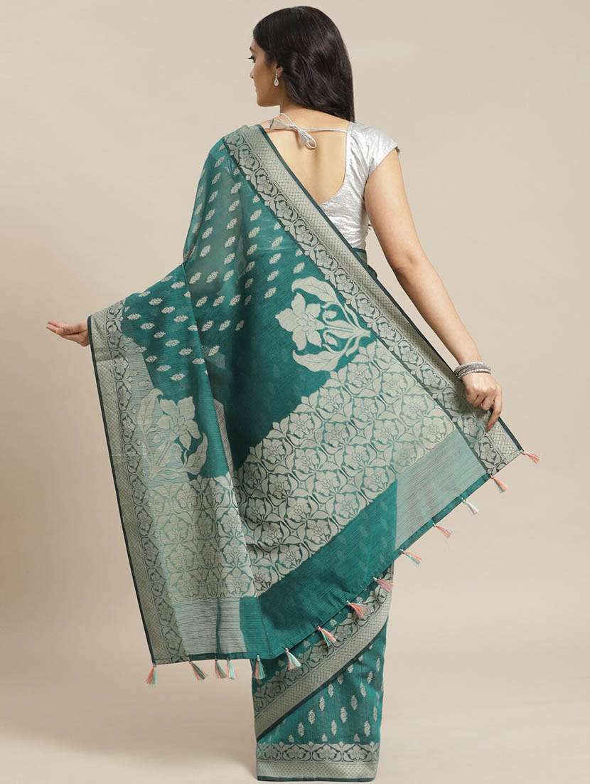 women self design handloom saree with blouse - 21185715 -  Standard Image - 1