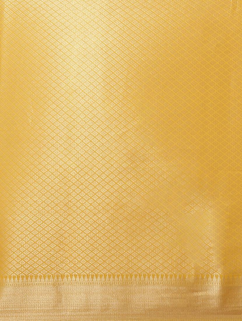 yellow liva banarasi saree with blouse - 21185740 - Standard Image - 4