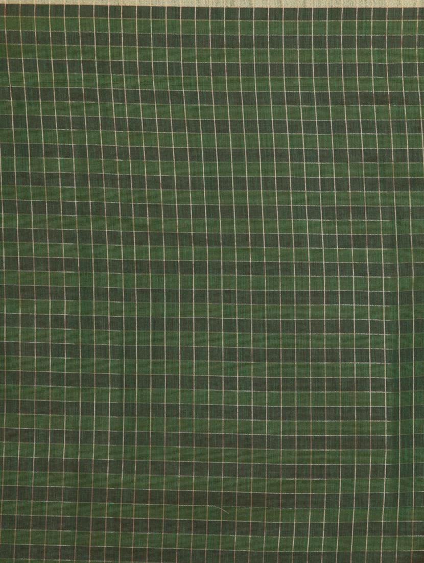 women checkered handloom saree with blouse - 21185821 - Standard Image - 4