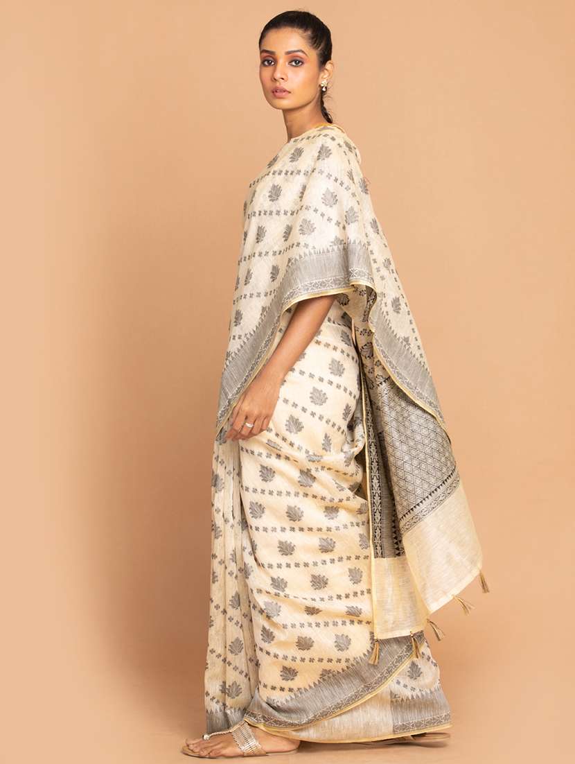 women self design handloom saree with blouse - 21185884 - Standard Image - 1