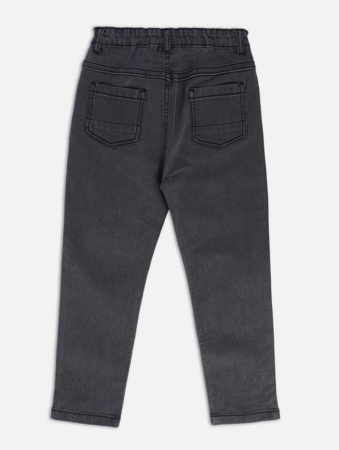 black cotton blend plain jeans - 21186166 -  Standard Image - 1