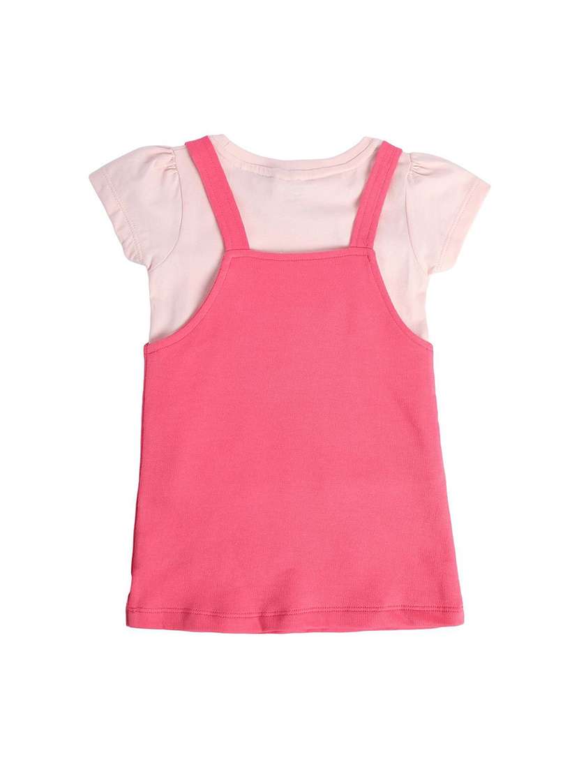 kids printed dungarees with t-shirt - 21187009 -  Standard Image - 1