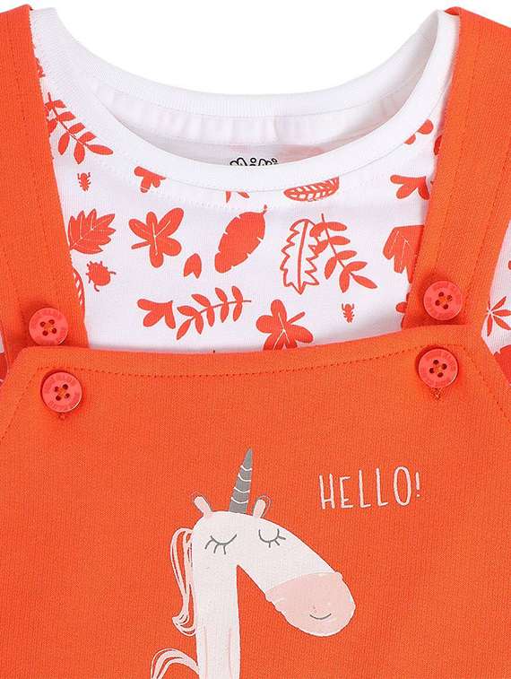 kids printed dungarees with t-shirt - 21187016 -  Standard Image - 4