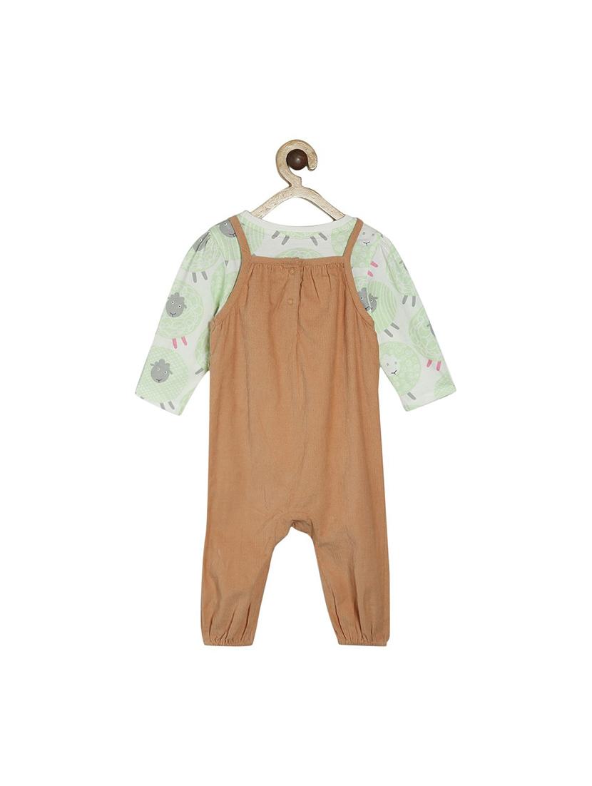 kids cotton dungaree twin set - 21187058 -  Standard Image - 1