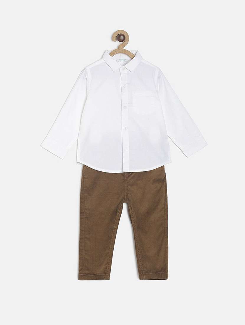 white cotton full length set - 21187360 - Standard Image - 4