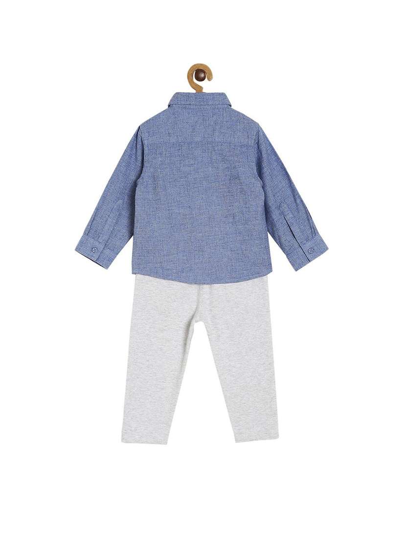 blue cotton full length sets twin & dungree - 21187391 -  Standard Image - 1