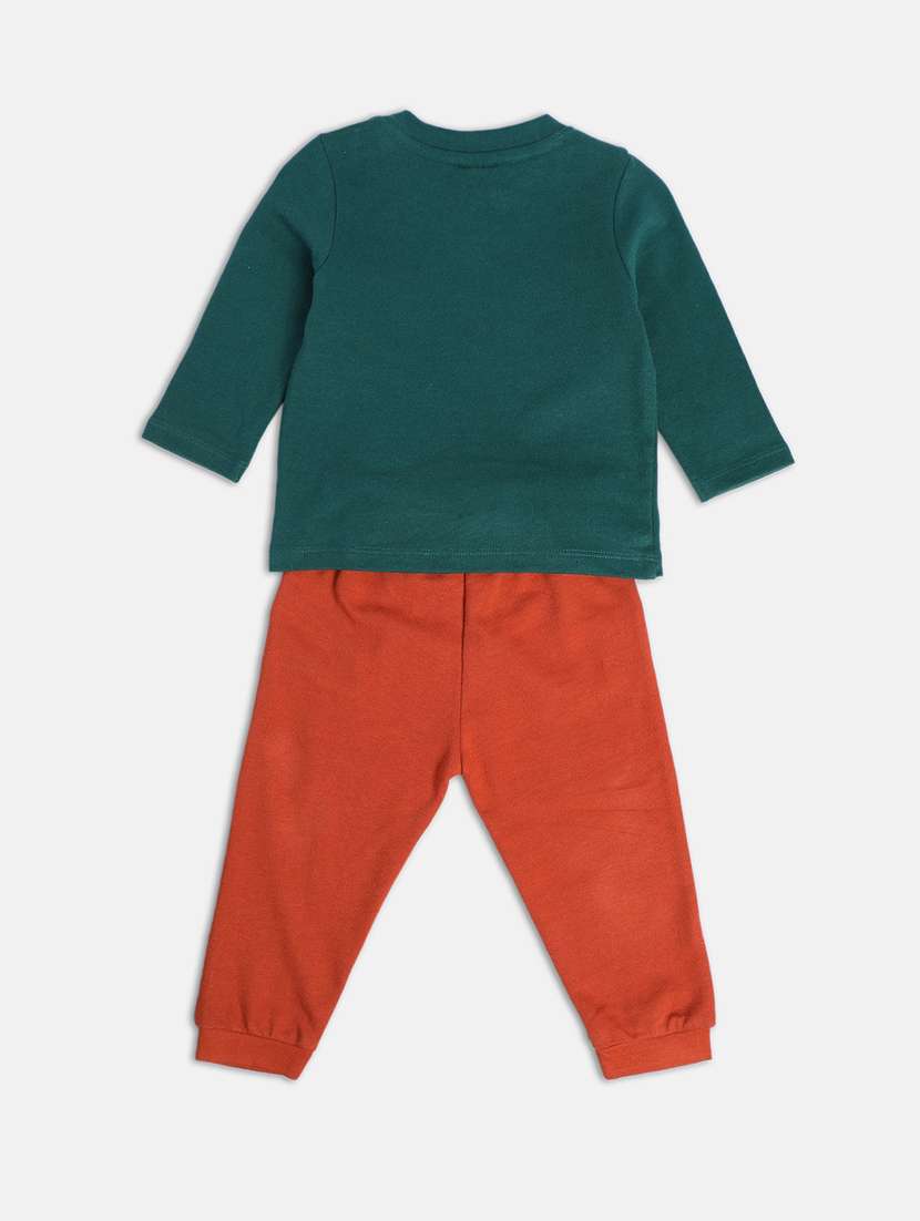 multi colored cotton blend full length sets twin & dungree - 21187828 -  Standard Image - 1