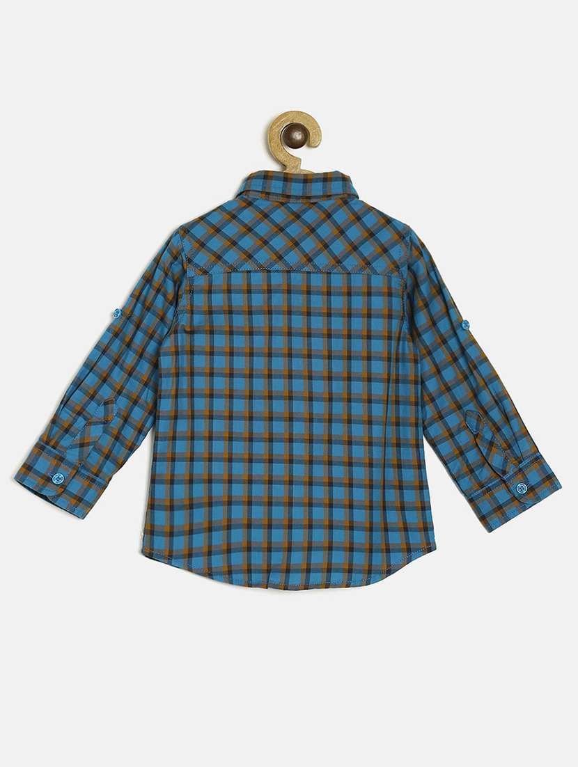 kids checkered cotton blend shirt - 21188043 - Standard Image - 1