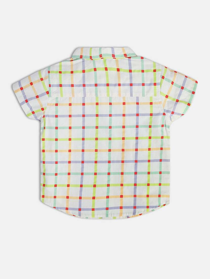 kids checkered cotton blend shirt - 21188280 -  Standard Image - 1