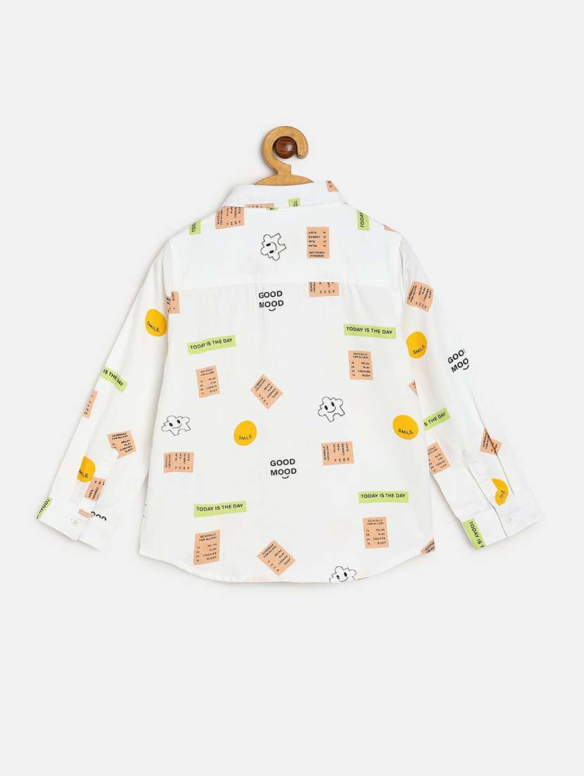 kids printed cotton blend shirt - 21188291 - Standard Image - 1