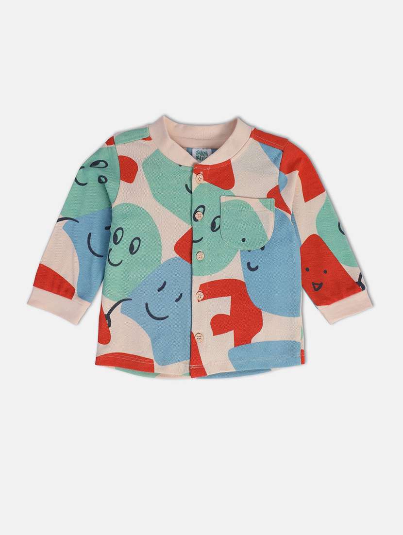 kids printed cotton blend shirt - 21188305 - Standard Image - 1