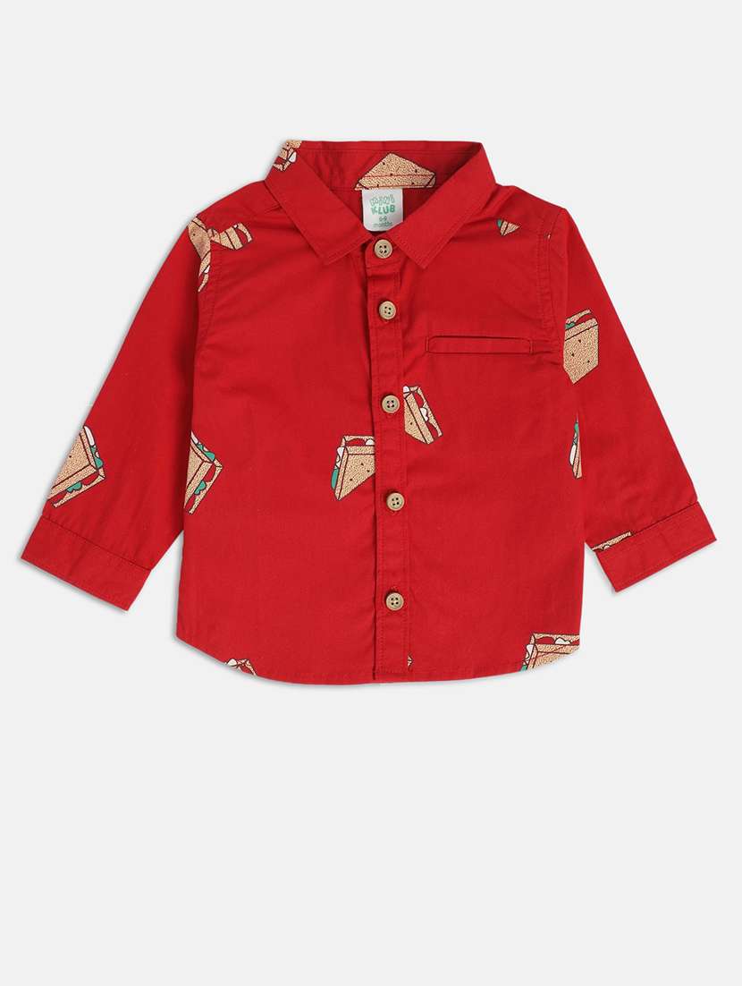 red cotton shirt - 21188308 -  Standard Image - 1